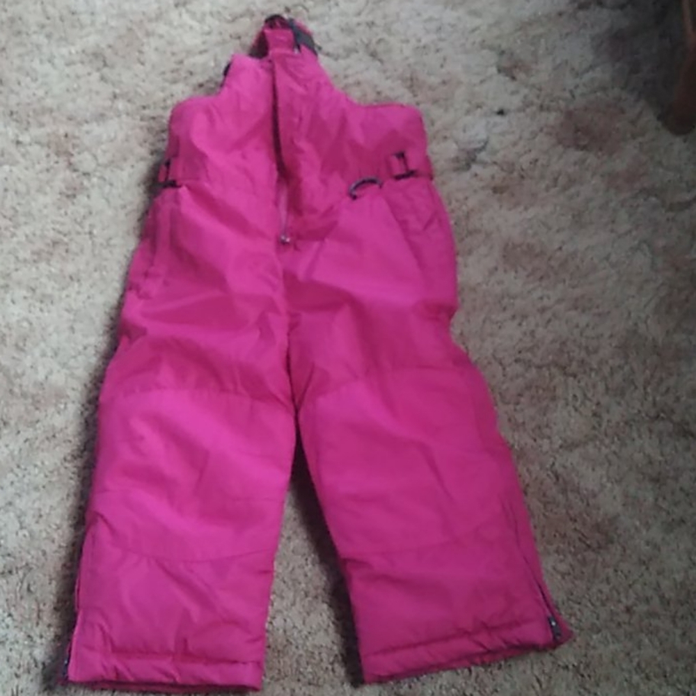 Pink snow pants